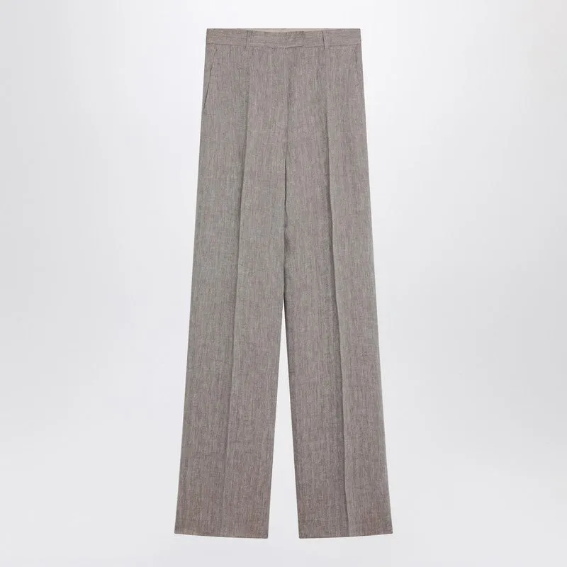 Max Mara Studio Beige straight linen pants sold by Lord & Taylor