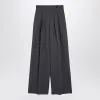 Dries Van Noten Taupe wool-blend wide trousers sold by Lord & Taylor