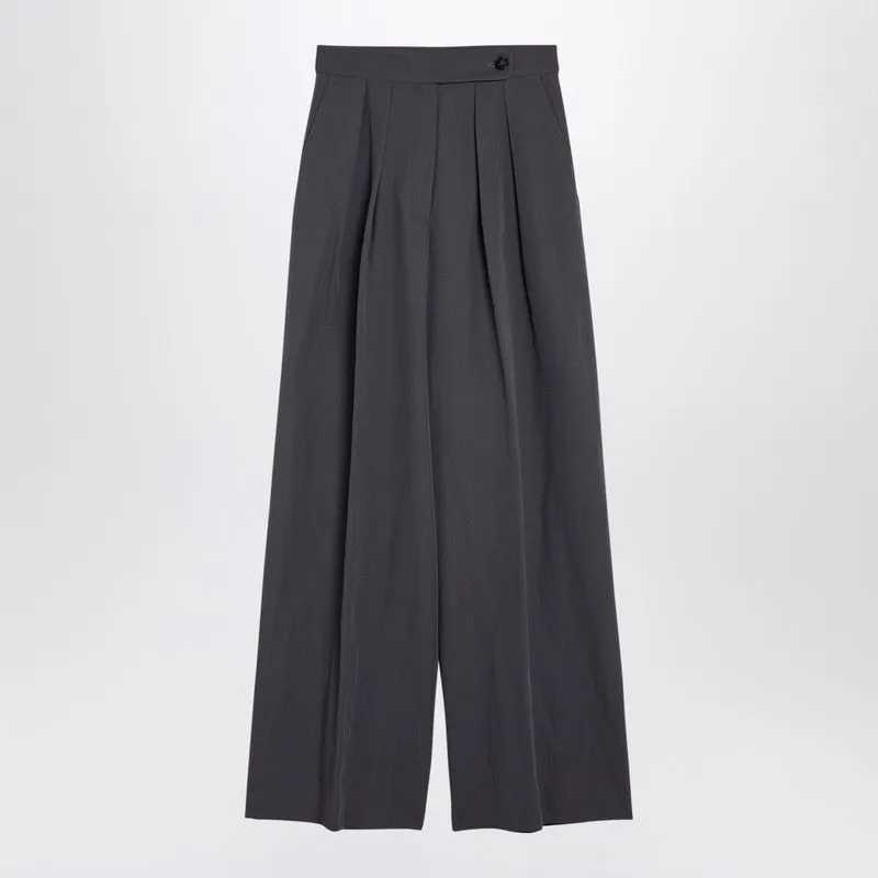 Dries Van Noten Taupe wool-blend wide trousers sold by Lord & Taylor