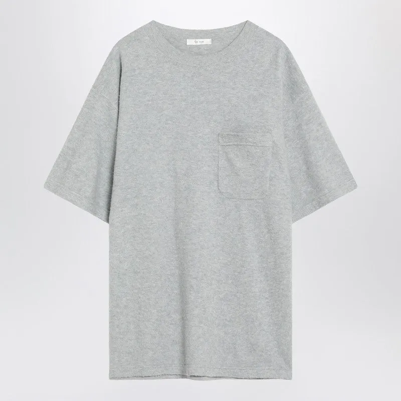 The Row Light grey Kaddy T-shirt in brushed cotton sold by Lord & Taylor