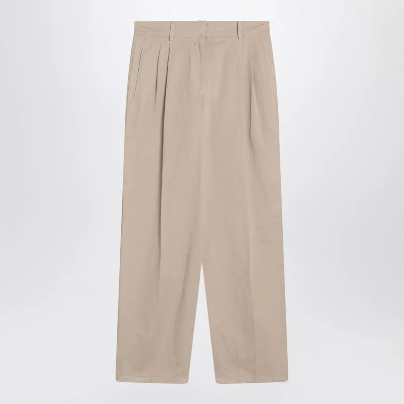 The Row Lilas light khaki cotton and linen trousers sold by Lord & Taylor