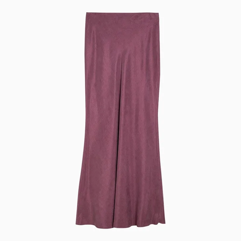 Max Mara Studio Mauve long skirt in linen blend sold by Lord & Taylor