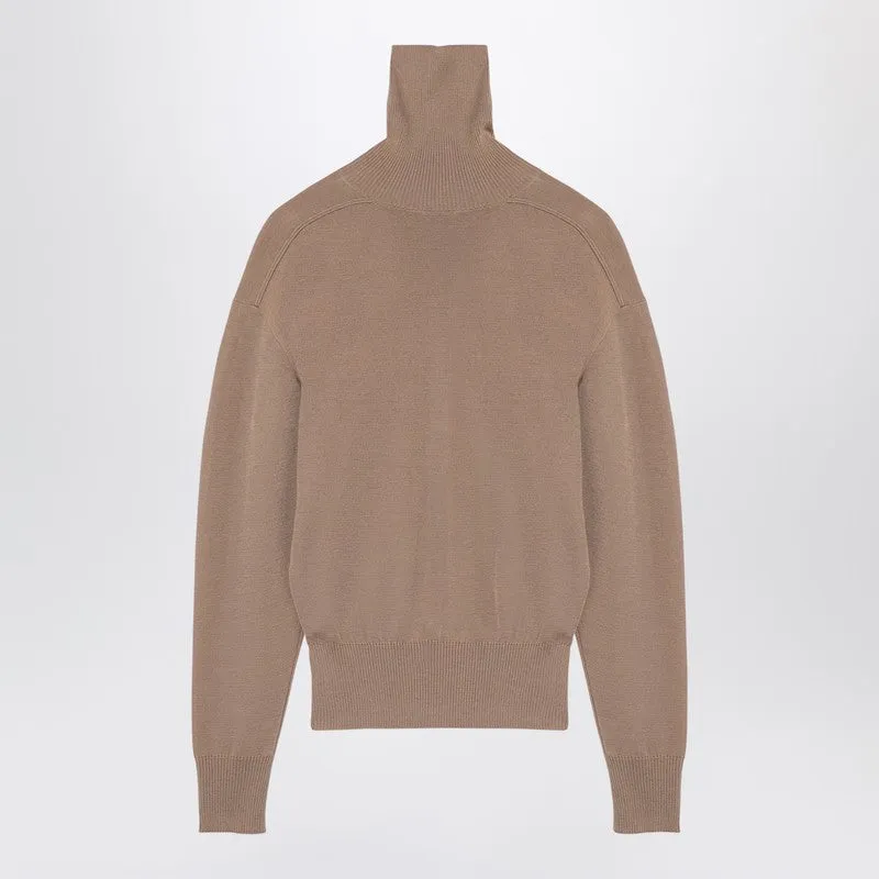 Burberry Beige wool turtleneck sweater sold by Lord & Taylor product image thumbnail 2