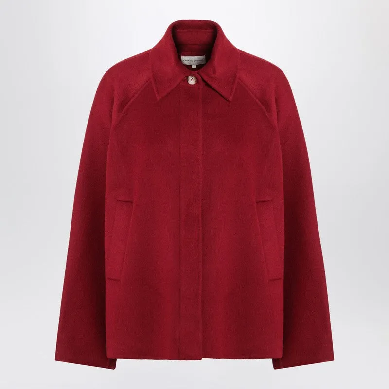 Loulou Studio Camila jacket in burgundy wool sold by Lord & Taylor