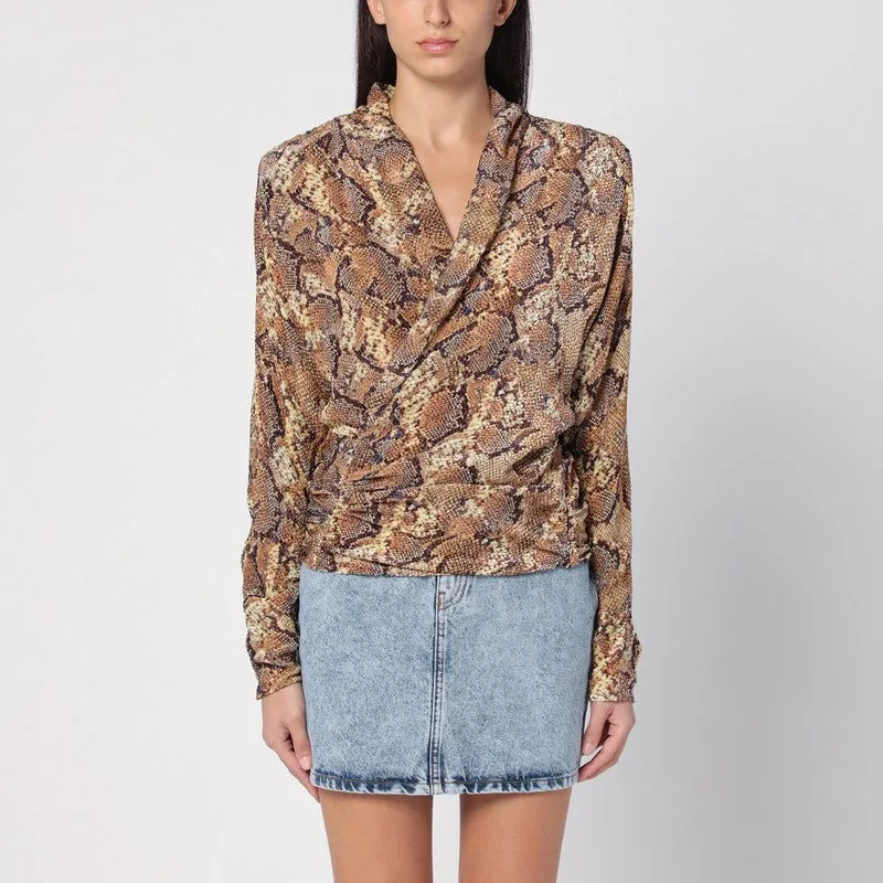 ISABEL MARANT Snake Print Marlin Blouse made by Isabel Marant
