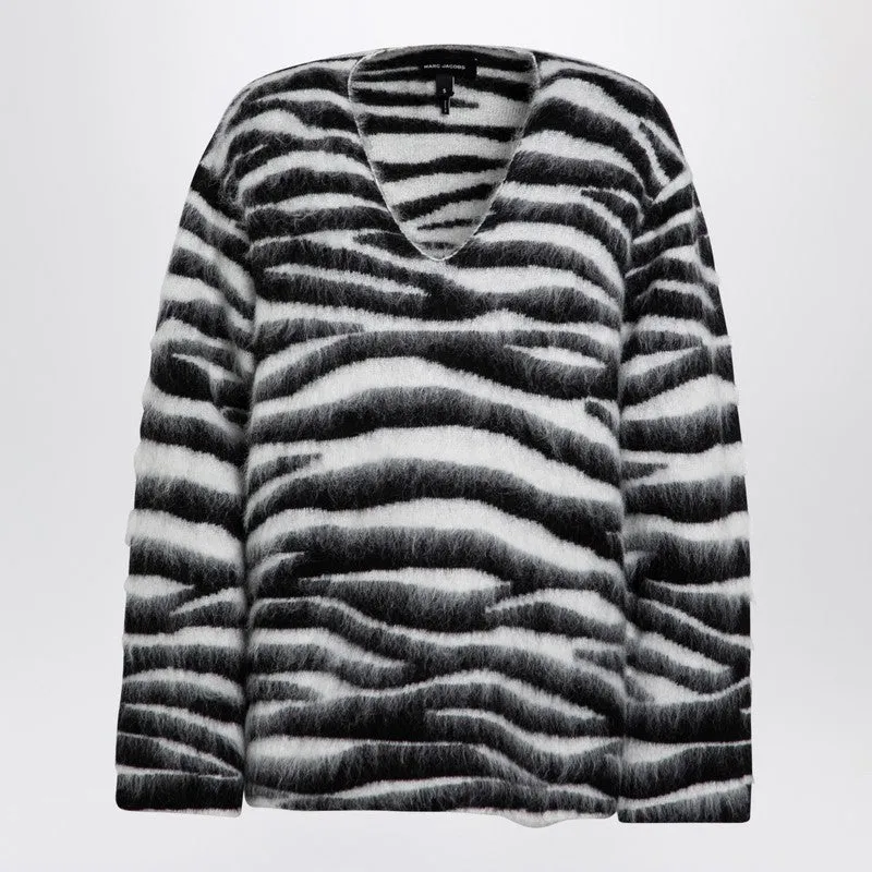 Marc Jacobs Zebra-patterned jumper in wool blend sold by Lord & Taylor
