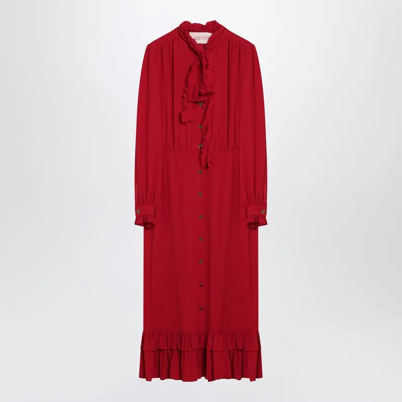 Valentino Red dress with ruffled bow sold by Lord & Taylor