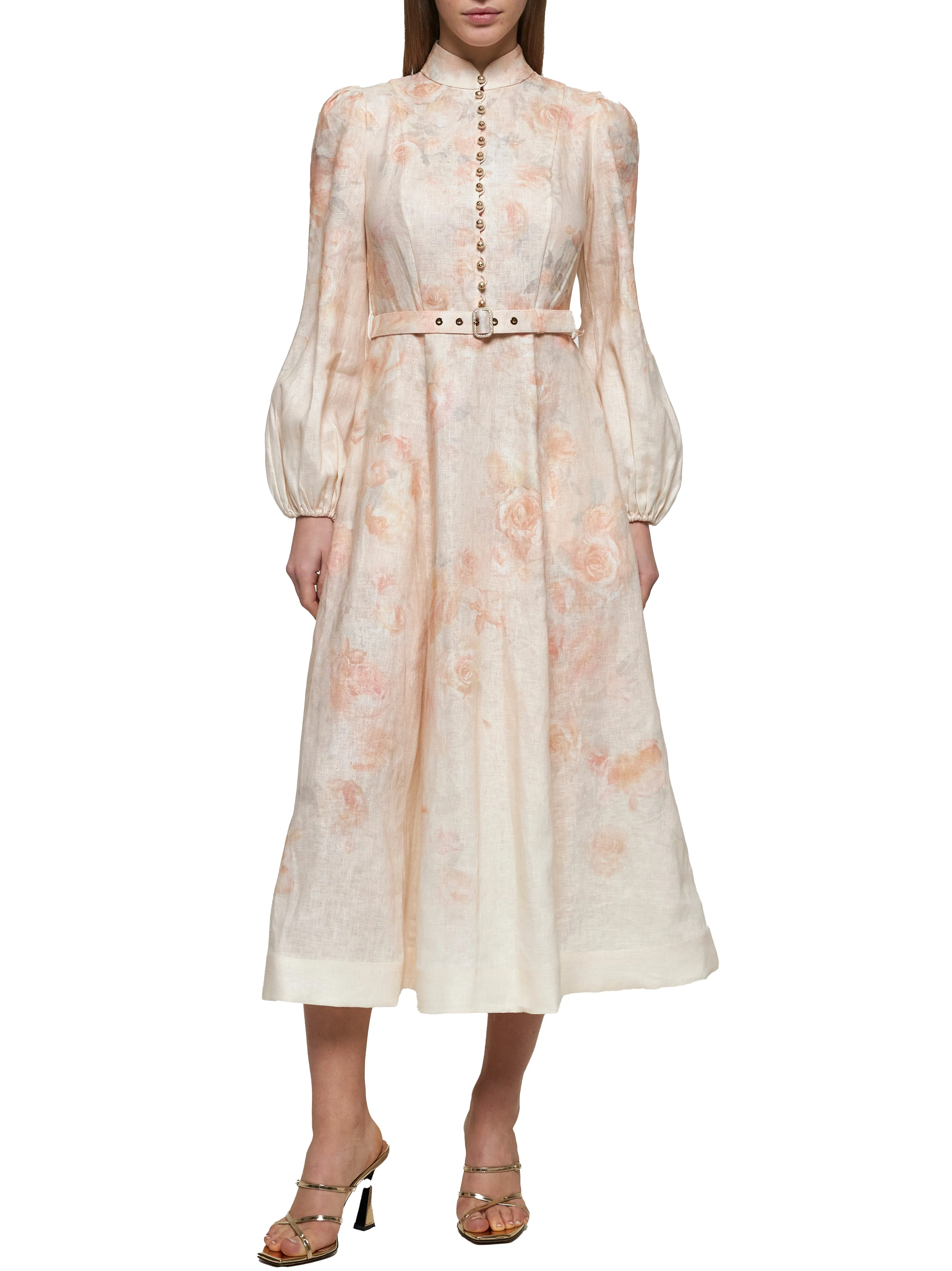 Floral Print Linen Crush Midi Dress sold by Lord & Taylor product image thumbnail 2