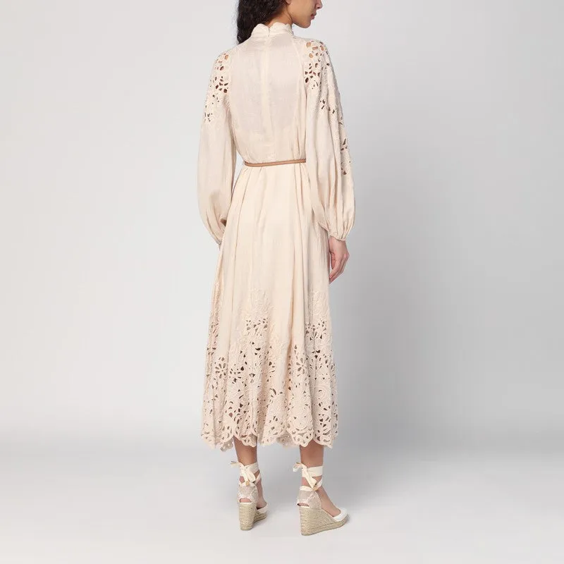 ZIMMERMANN Wylie cream-colored dress in linen sold by Lord & Taylor product image thumbnail 2