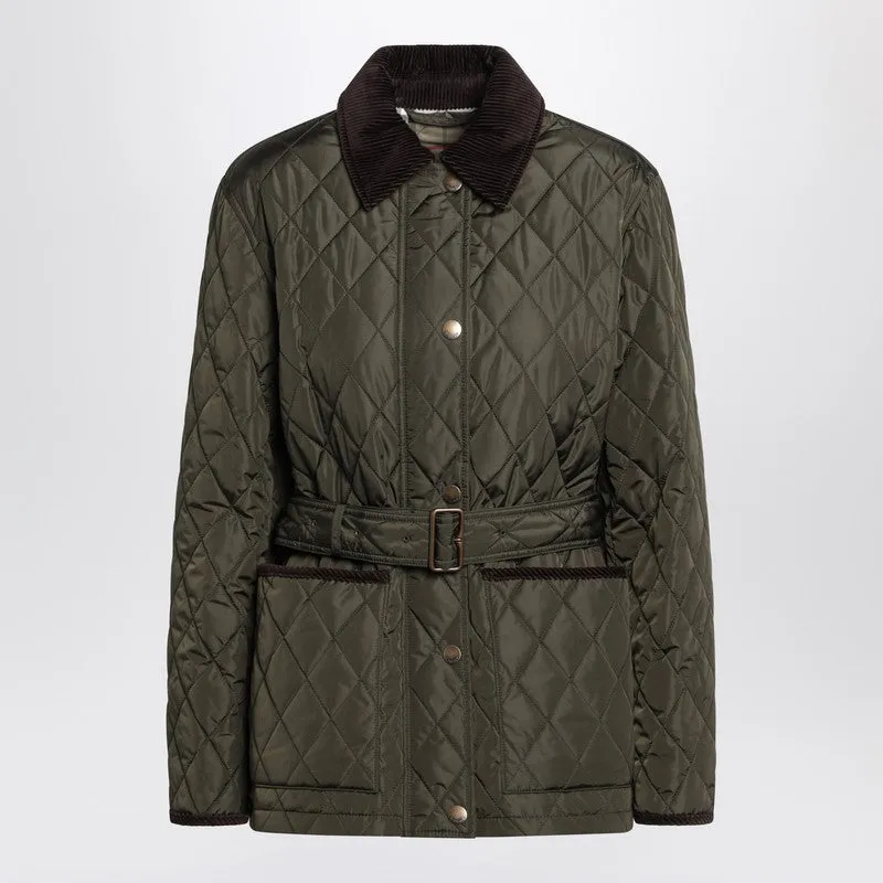 Burberry Dark green quilted nylon jacket sold by Lord & Taylor