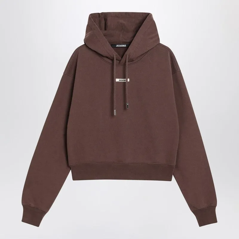 JACQUEMUS Brown Gros Grain hooded sweatshirt sold by Lord & Taylor