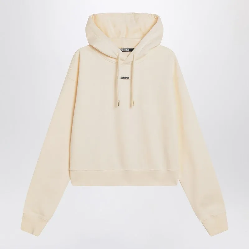 JACQUEMUS Light beige Gros Grain hooded sweatshirt sold by Lord & Taylor
