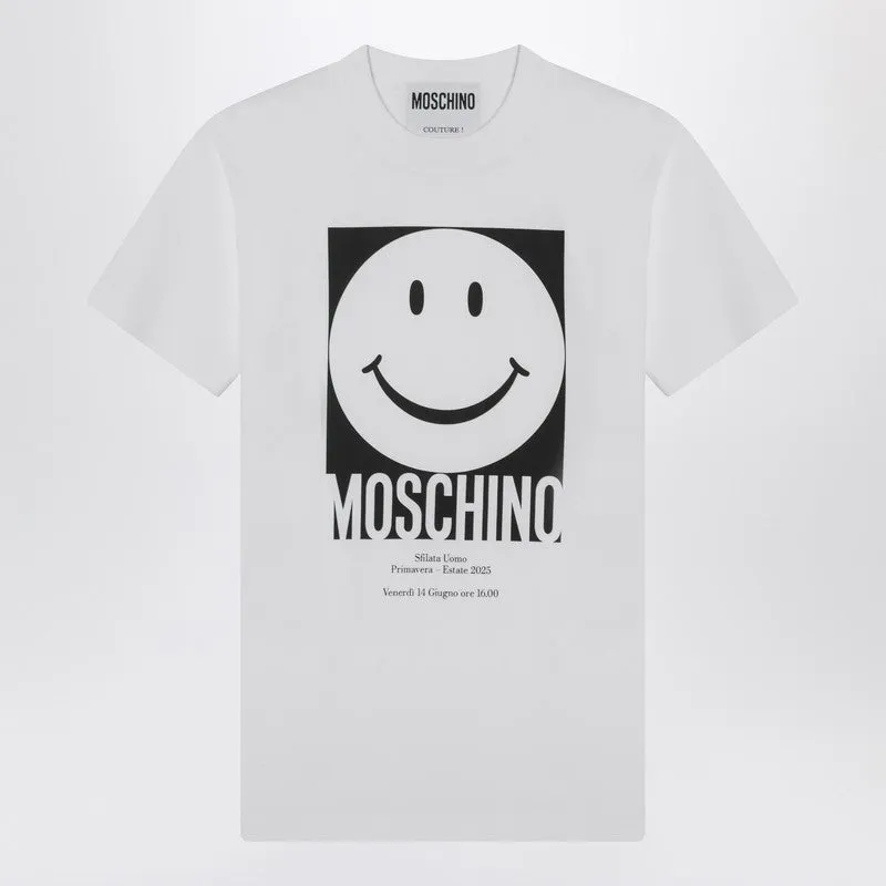Moschino White cotton Smile T-shirt sold by Lord & Taylor