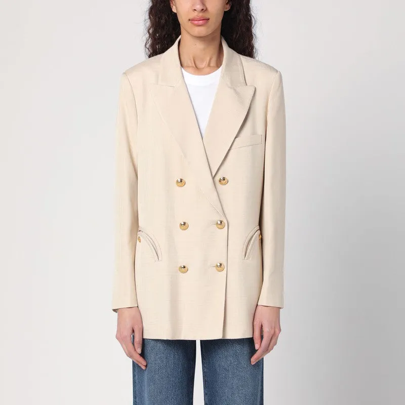 Blazé Milano Everynight ivory double-breasted jacket sold by Lord & Taylor