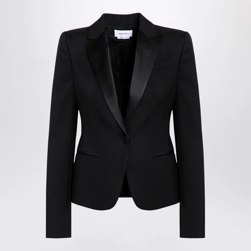 Alexander McQueen Black single-breasted jacket in wool made by Alexander McQueen