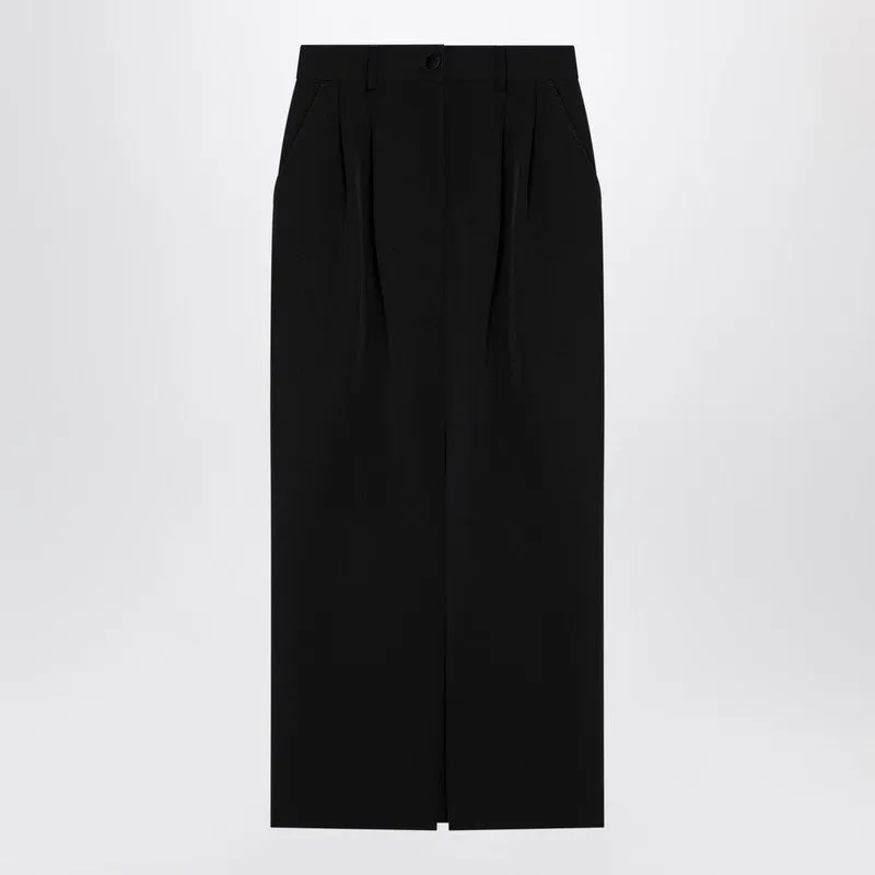 Dolce & Gabbana Dolce&Gabbana Black gabardine wool pencil skirt sold by Lord & Taylor
