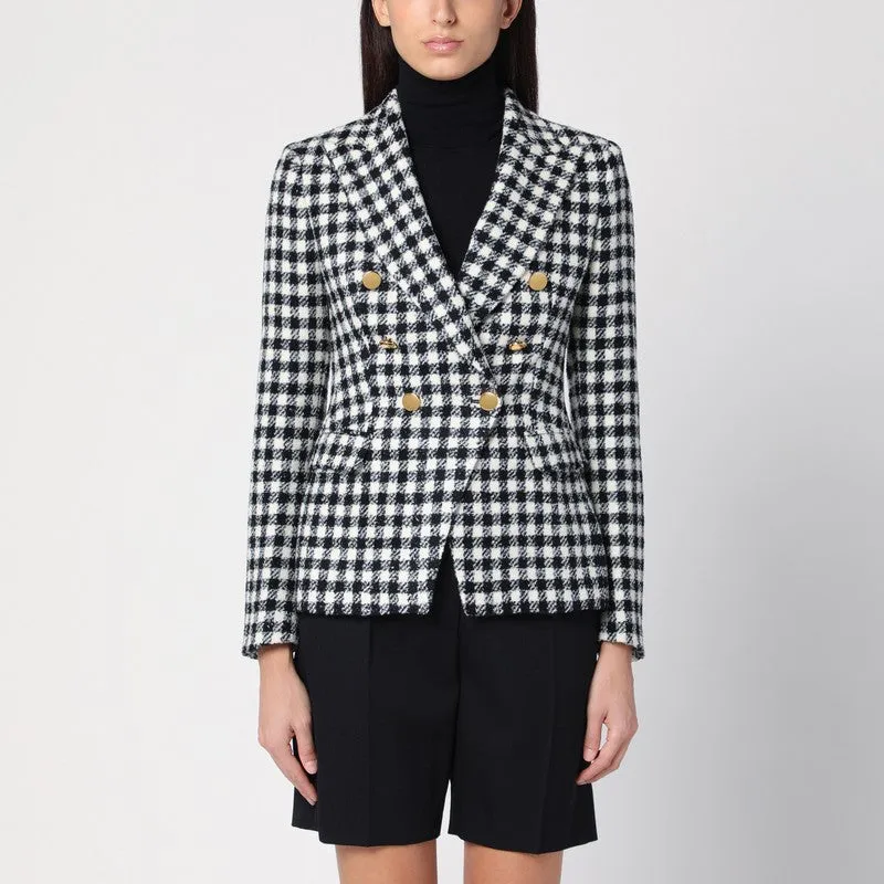 Tagliatore Black/white double-breasted checked jacket sold by Lord & Taylor