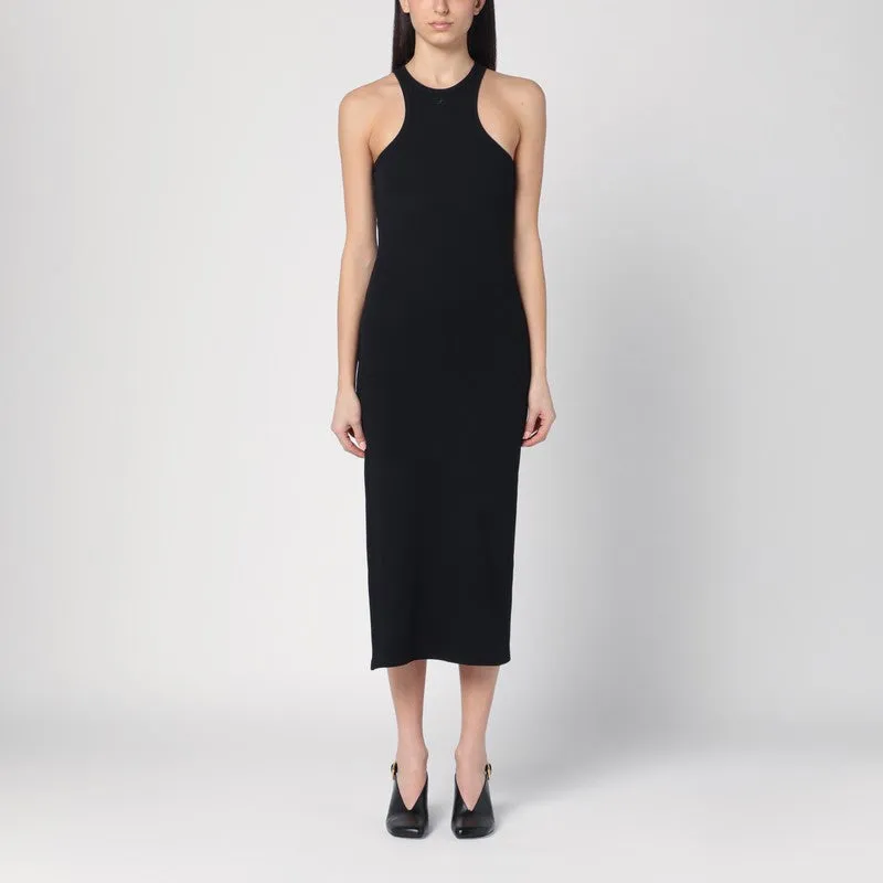 Courreges Courrèges Black ribbed midi dress sold by Lord & Taylor