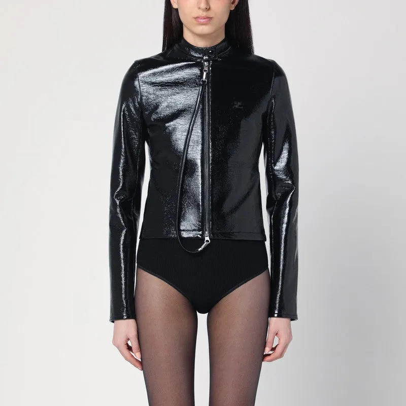 Courreges Courrèges Shiny black zip jacket made by Courreges