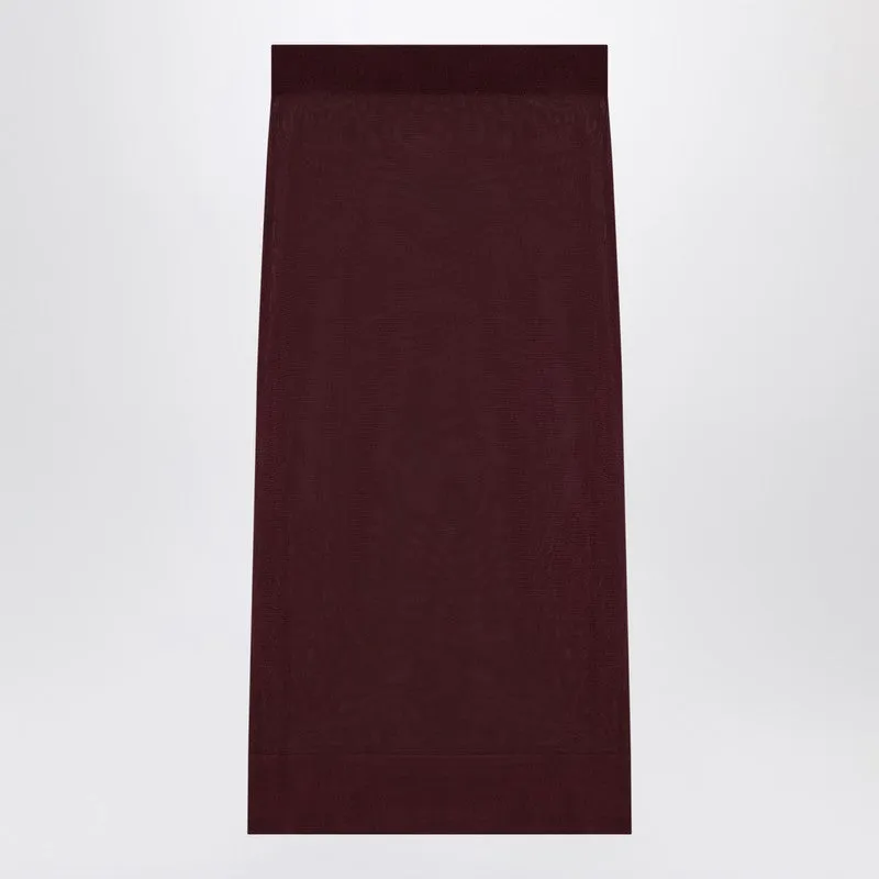 Saint Laurent Burgundy semi-transparent pencil skirt sold by Lord & Taylor product image thumbnail 2