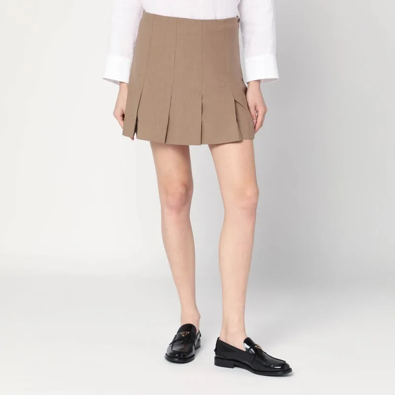 GANNI Beige flounced mini skirt sold by Lord & Taylor