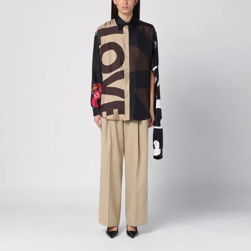 Moschino Silk patchwork shirt sold by Lord & Taylor