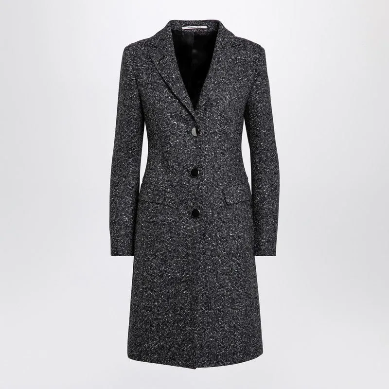 Tagliatore Black/white wool blend single-breasted coat sold by Lord & Taylor