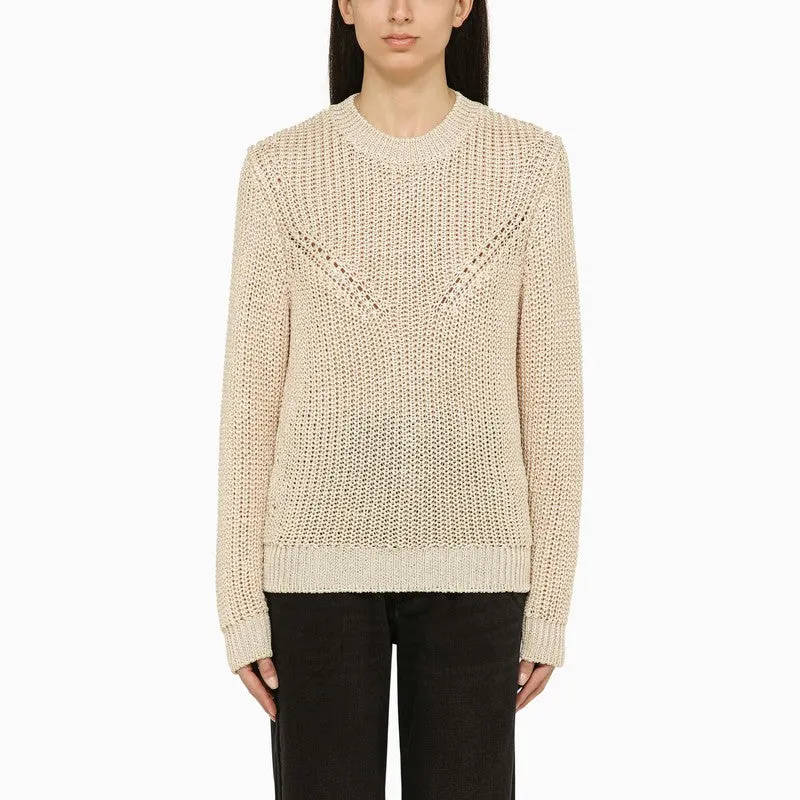 ISABEL MARANT Recycled polyester ecru crew-neck jumper sold by Lord & Taylor