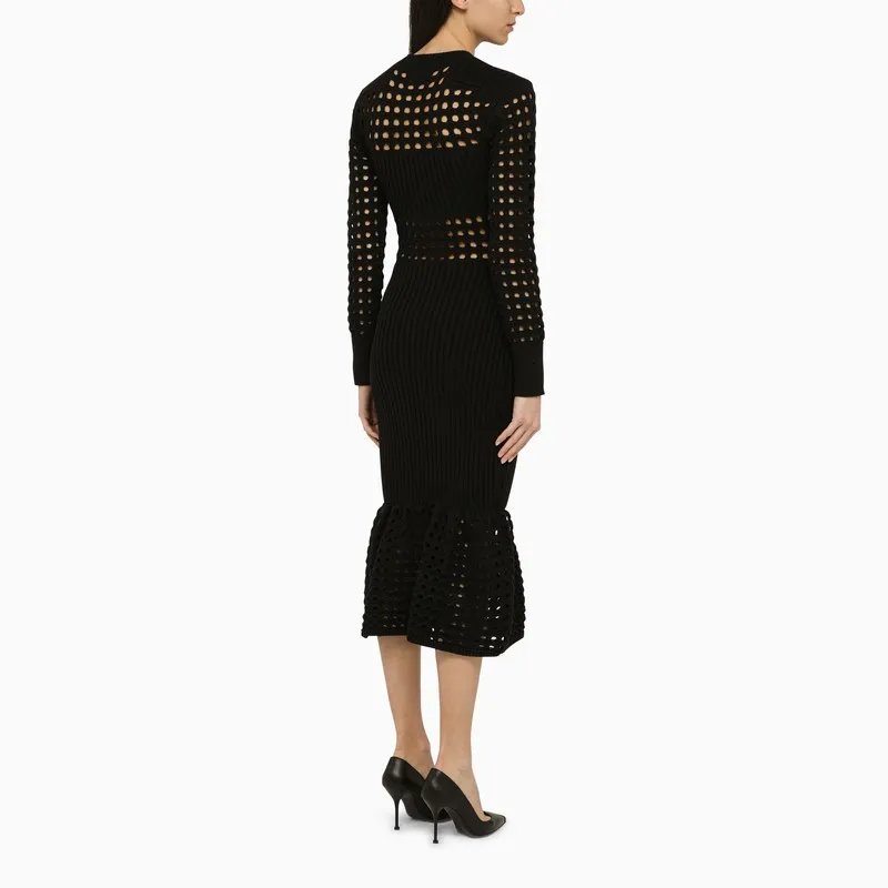 Alexander McQueen Black knitted midi dress sold by Lord & Taylor product image thumbnail 2