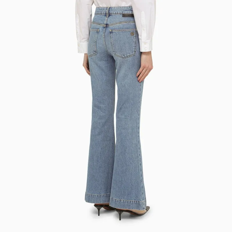 Stella McCartney Falabella mid vintage blue wide leg jeans sold by Lord & Taylor product image thumbnail 2