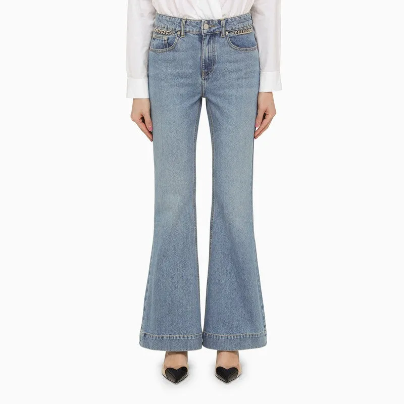 Stella McCartney Falabella mid vintage blue wide leg jeans sold by Lord & Taylor