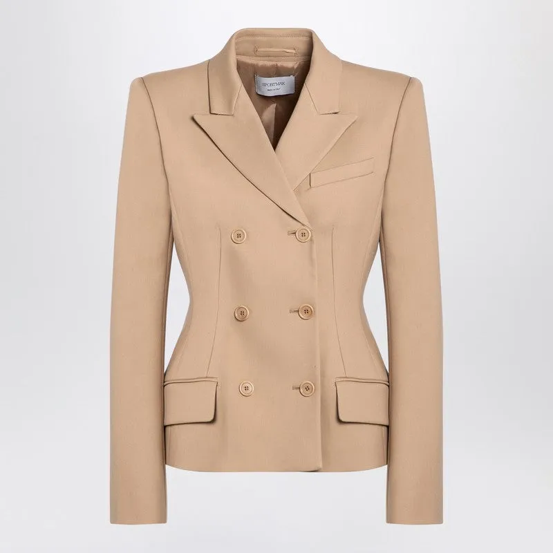 Sportmax Camel-coloured double-breasted jacket sold by Lord & Taylor