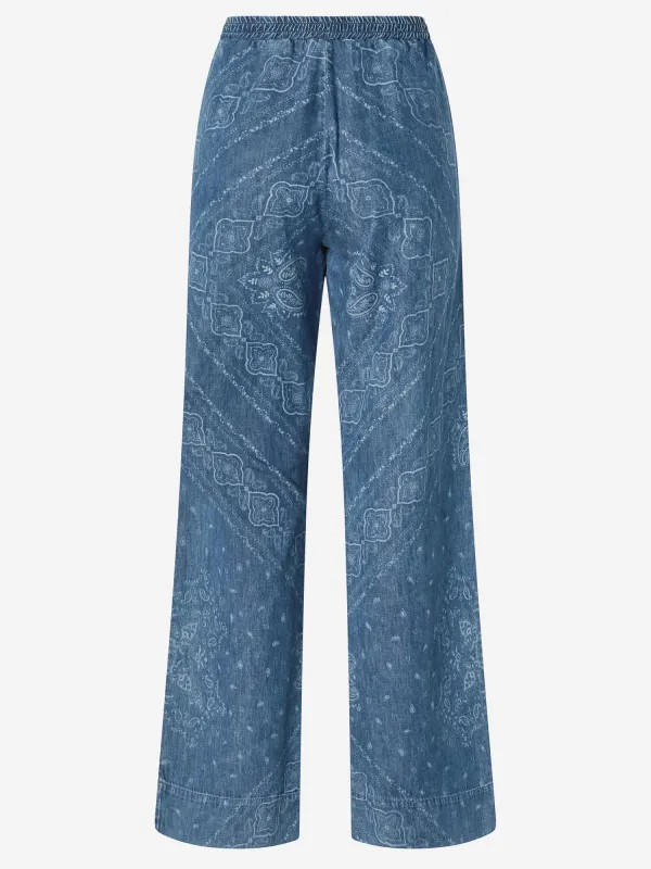 COTTON JEANS WITH BANDANA PATTERN sold by Lord & Taylor