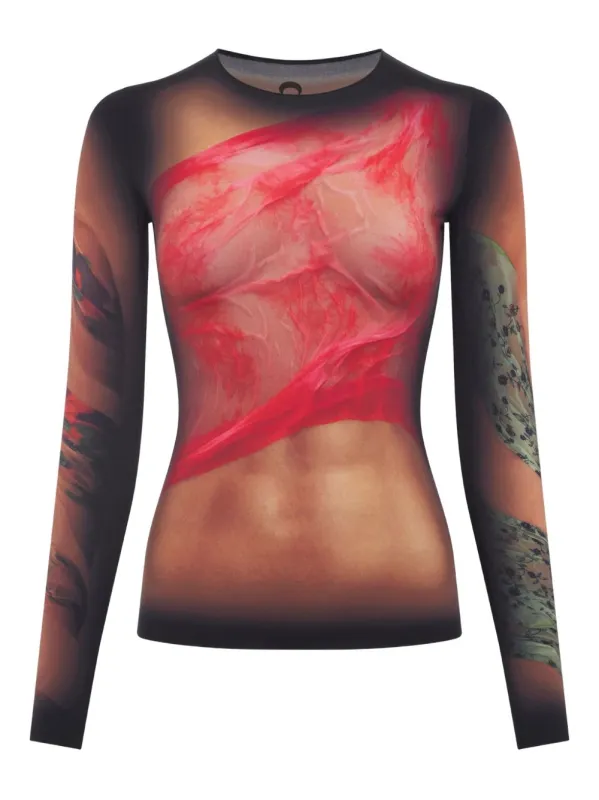 MARINE SERRE Top Beige made by Marine Serre