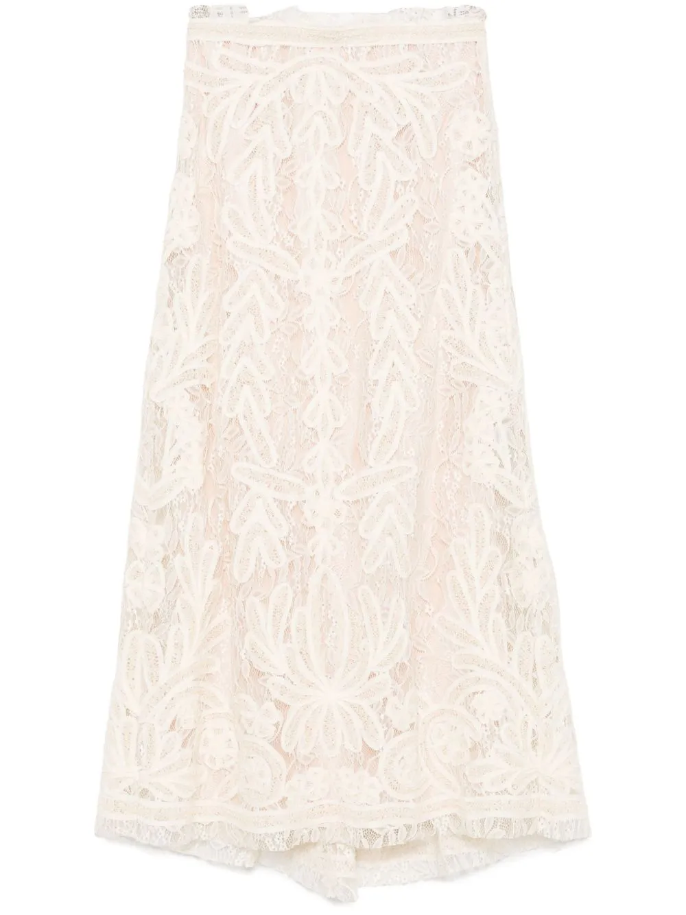 Parosh beige lace long skirt sold by Lord & Taylor