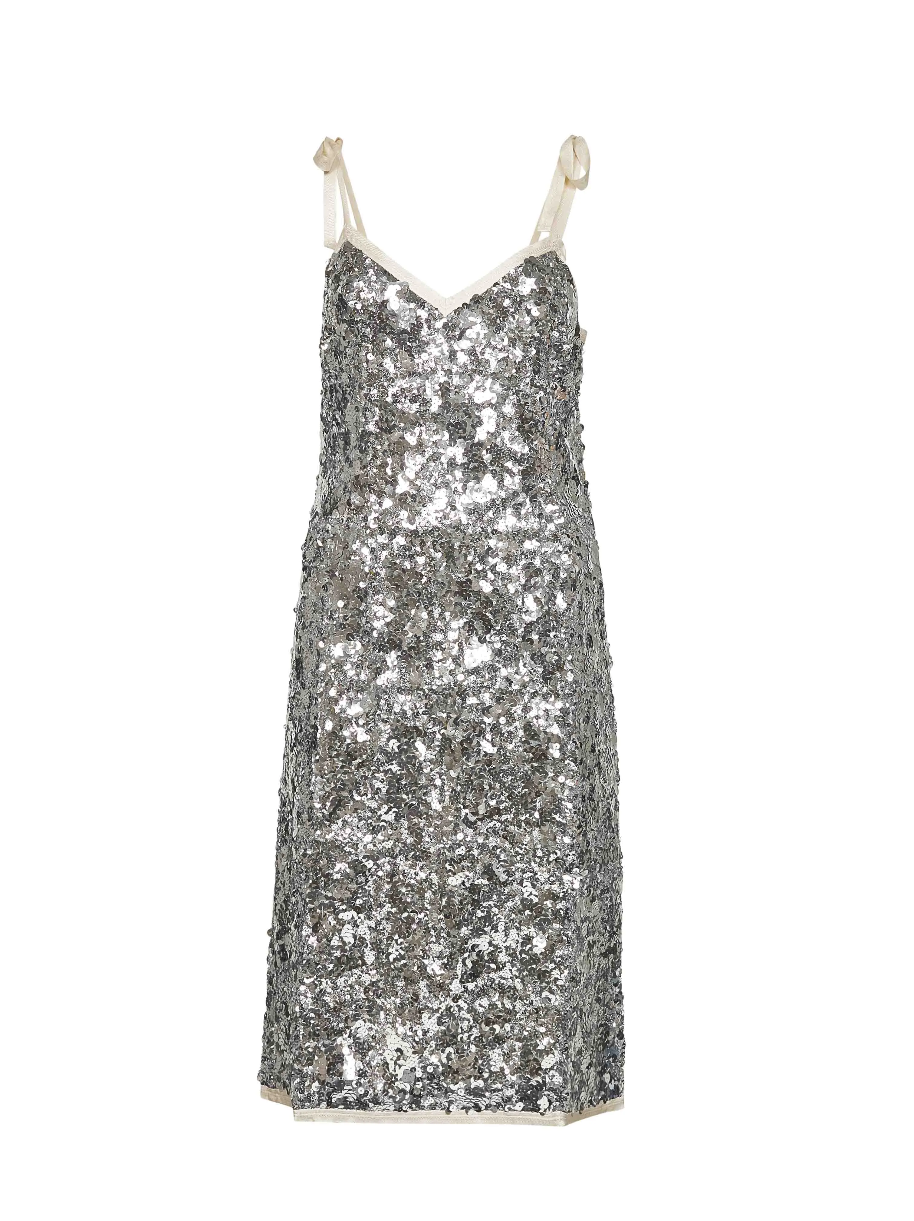 Silver Sequin Midi Dress sold by Lord & Taylor