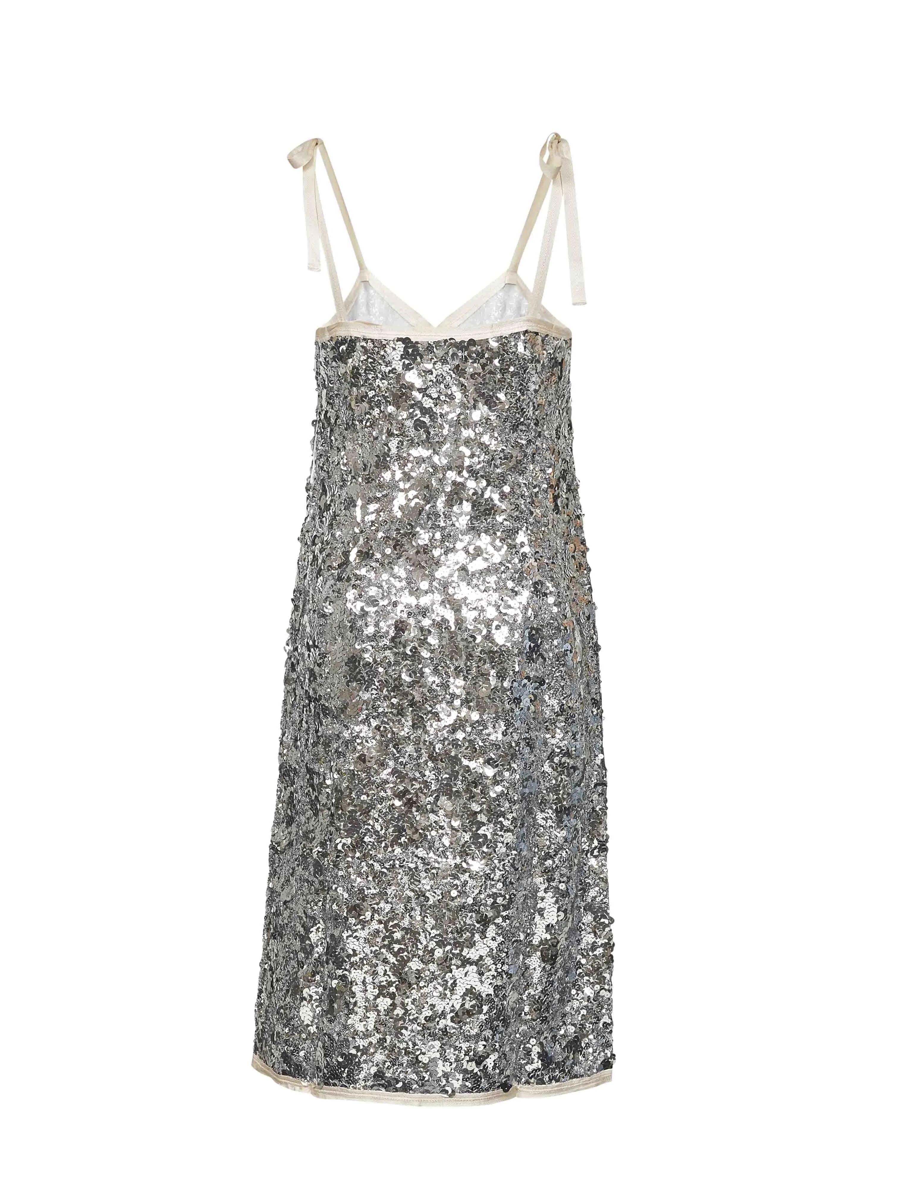 Silver Sequin Midi Dress sold by Lord & Taylor product image thumbnail 2