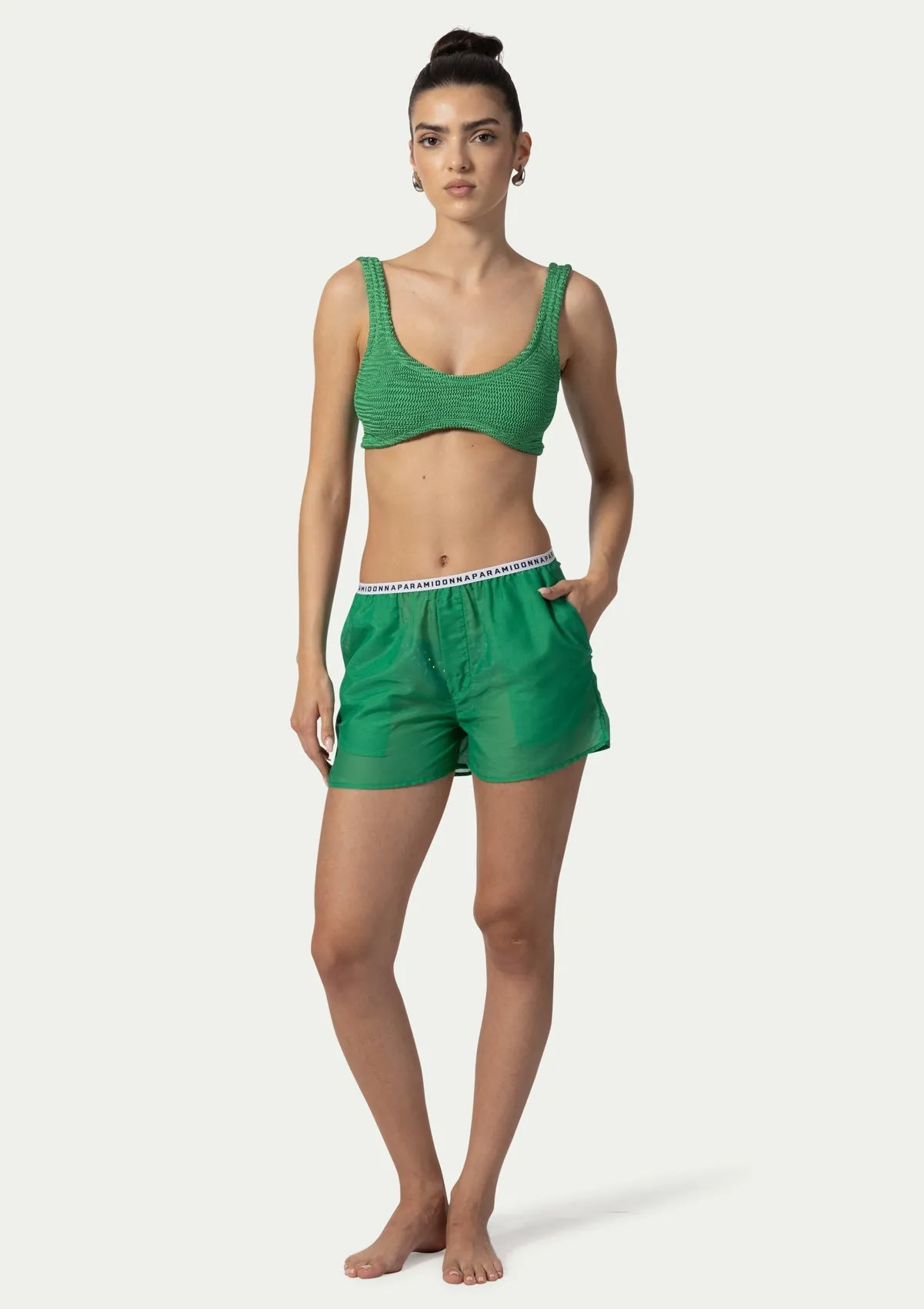 BEACH SHORTS TESSA EMERALD sold by Lord & Taylor