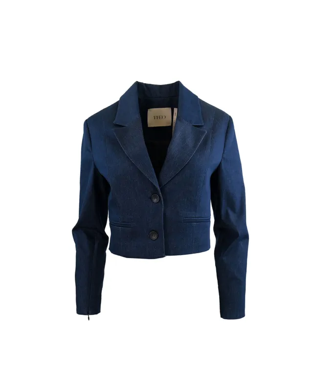 Demeter Cropped Denim Blazer sold by Lord & Taylor