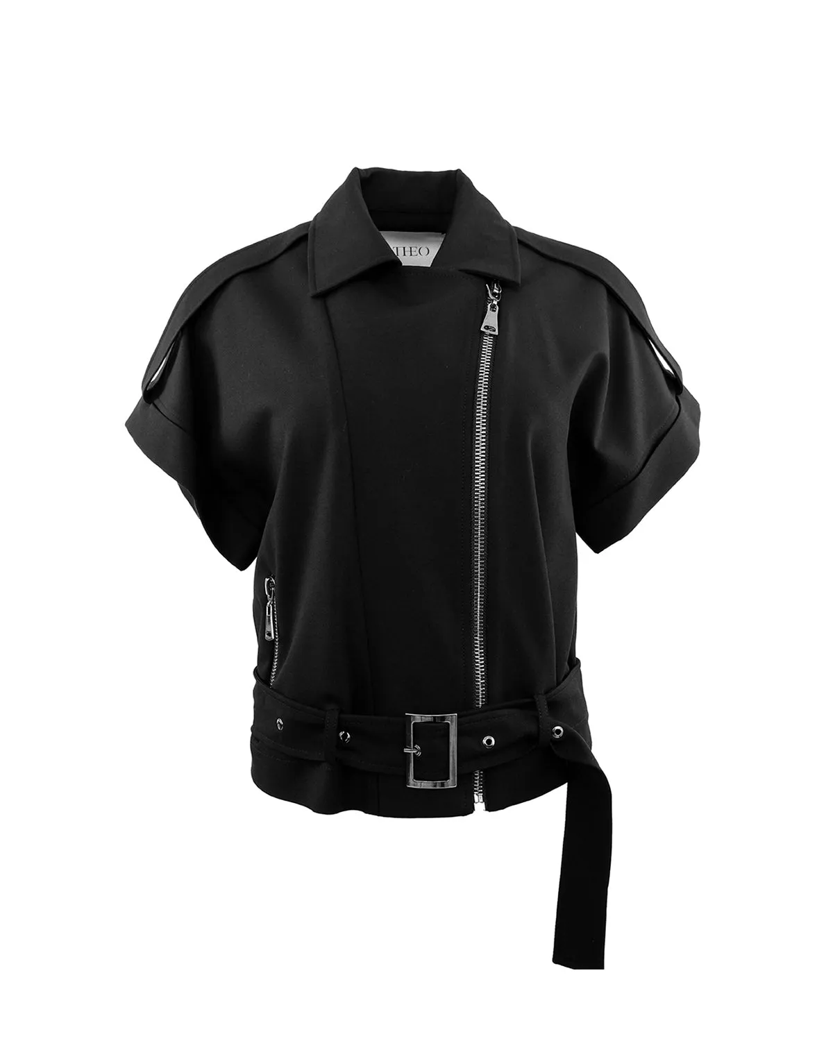 Gaia Sleeveless Moto Jacket sold by Lord & Taylor