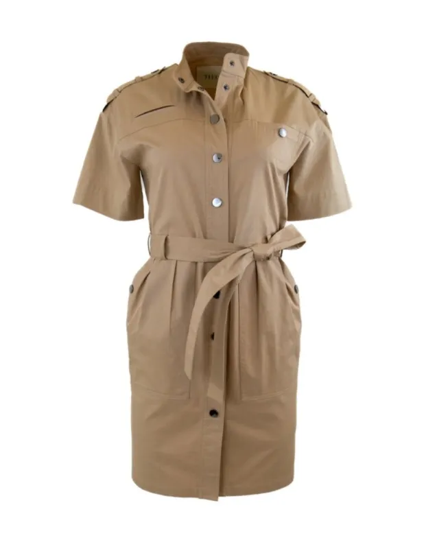 【関税＆送料込み】Givenchy Taupe Safari Dress In Poplin GIVENCHY_SP25_PRECO_WOMEN_MEN_