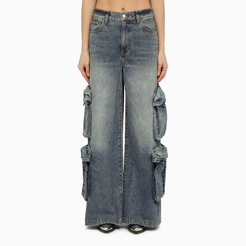 AMIRI Jeans baggy cargo in denim blue sold by Lord & Taylor