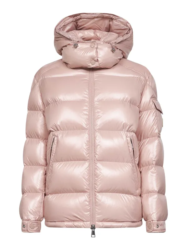 Pink Maire hooded short down jacket sold by Lord & Taylor
