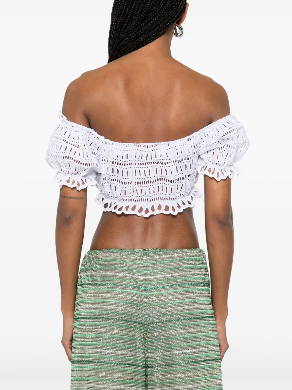 Ermanno Scervino Off-shoulder Lace-detail top sold by Lord & Taylor product image thumbnail 4