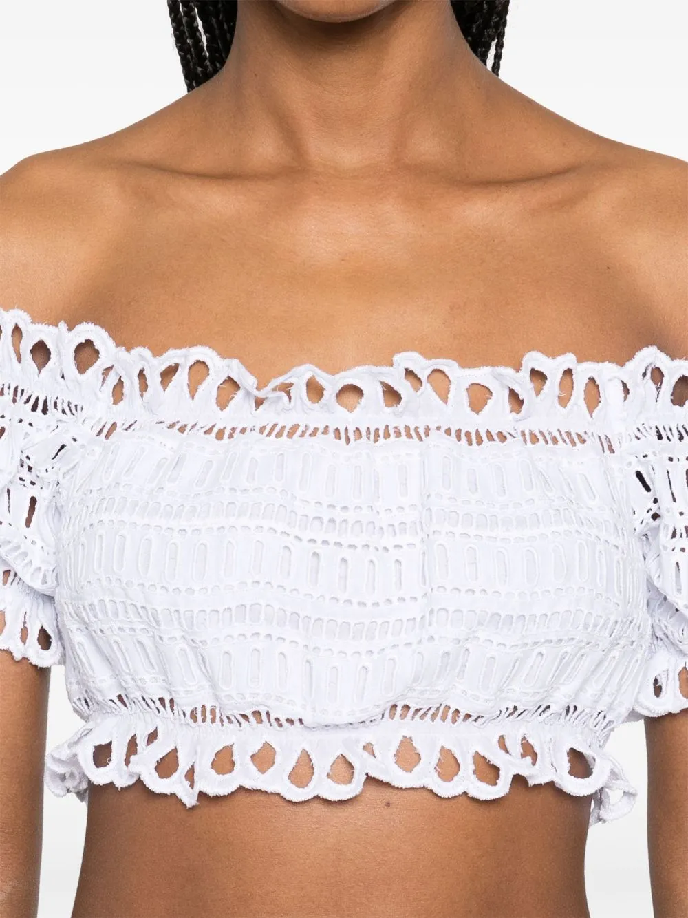 Ermanno Scervino Off-shoulder Lace-detail top sold by Lord & Taylor product image thumbnail 2