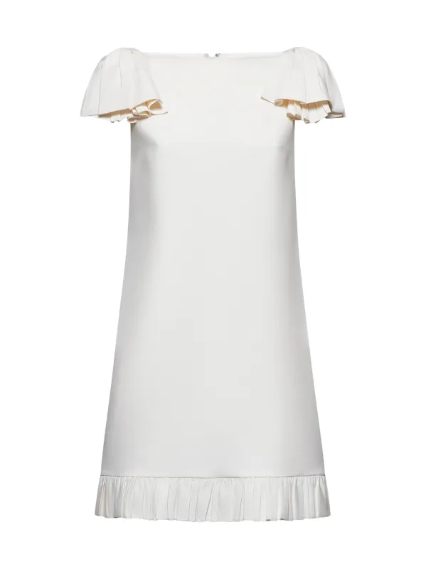 Ivory Crepe Couture Short Dress sold by Lord & Taylor