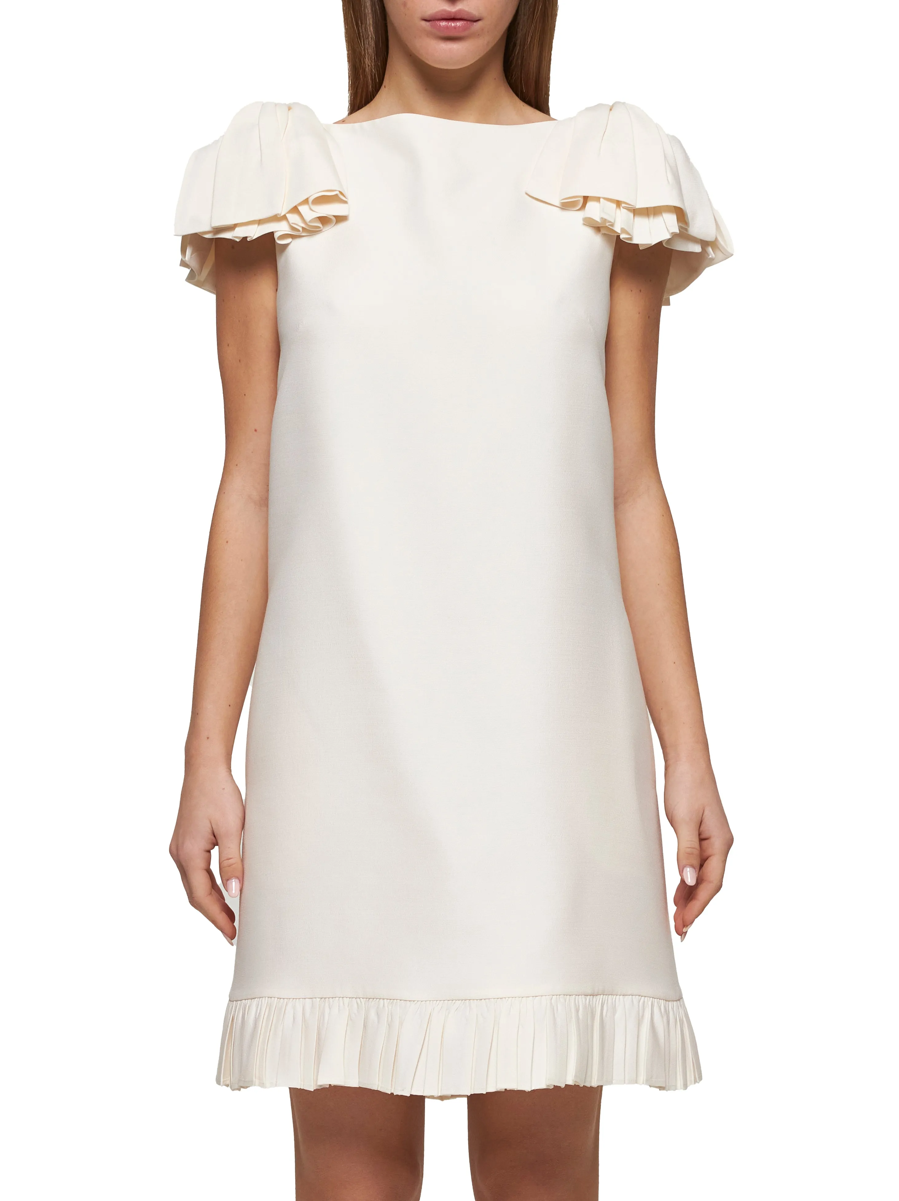 Ivory Crepe Couture Short Dress sold by Lord & Taylor product image thumbnail 3