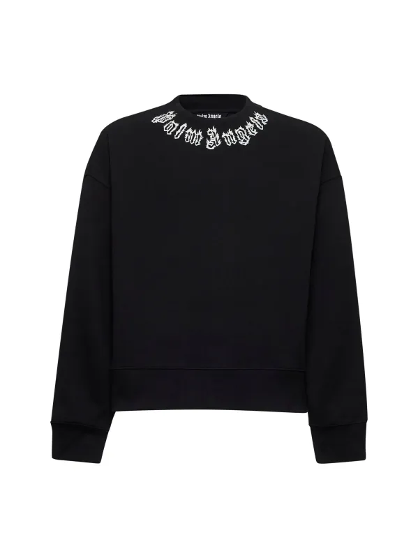 Black cotton Flame logo sweatshirt sold by Lord & Taylor