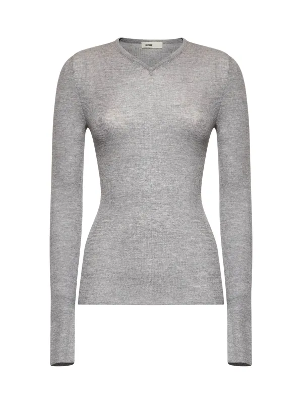 Grey Knit Tania Top sold by Lord & Taylor