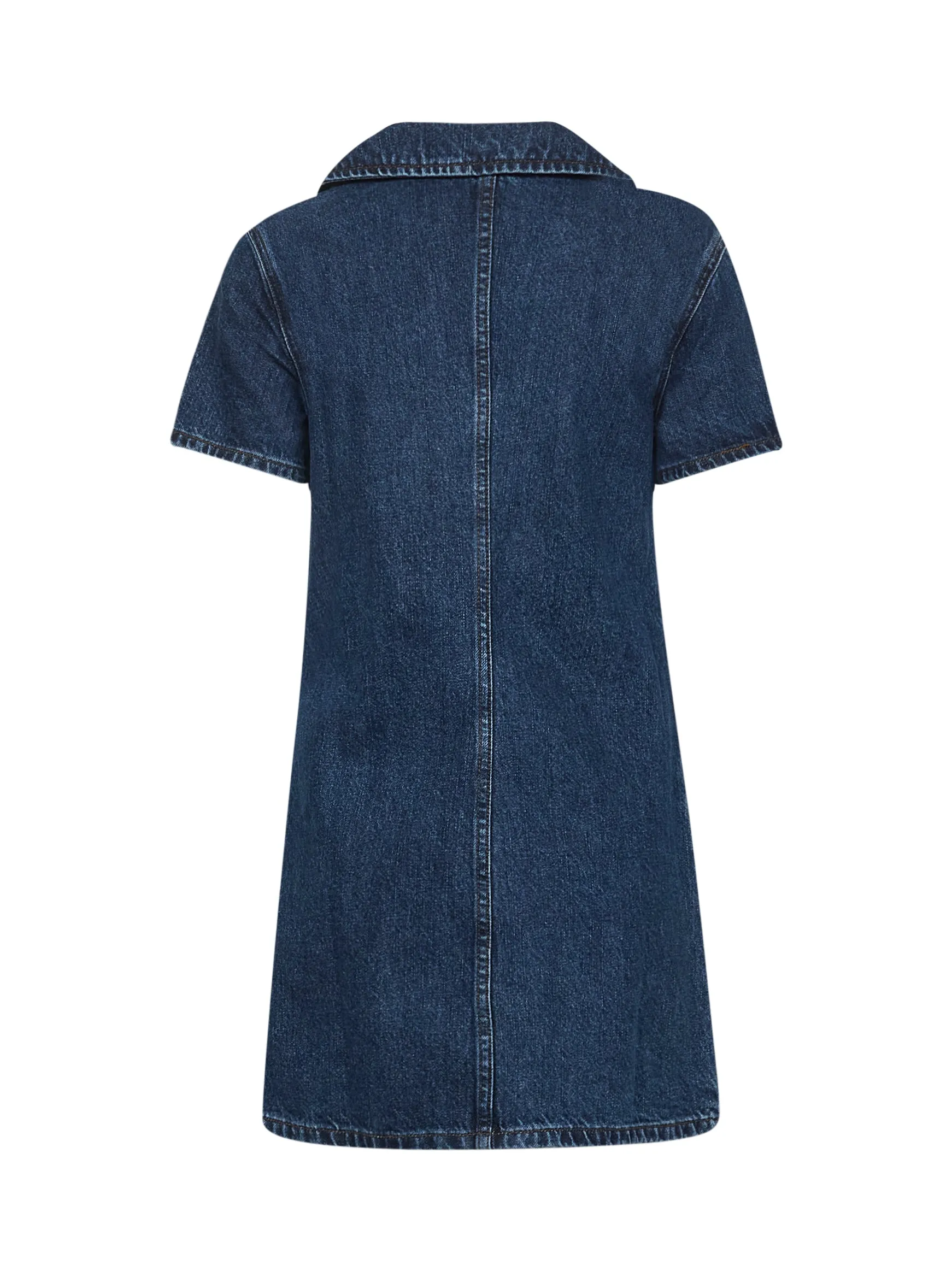 Blue Denim Mini Dress with Gold Bow sold by Lord & Taylor product image thumbnail 2